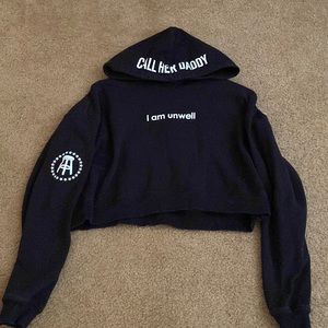 Call her daddy cropped hoodie